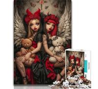 Puzzle da 1000 pezzi per adulti e adolescenti Anime Evil Girl, sfida di intelligenza cerebrale, giocattoli avvincenti, regalo di compleanno, regali, arte murale 38x26cm