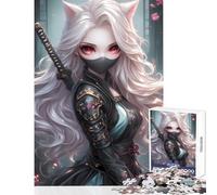 Puzzle da 1000 pezzi per adulti e adolescenti anime ninja volpe ragazza decorazione per la casa giocattoli opere d'arte regali giochi divertenti migliorare l'amore tra coppie dimensioni 38x26cm