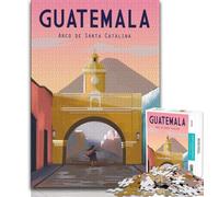 Puzzle da 1000 pezzi per adulti e adolescenti Antigua Guatemala, giocattoli educativi per l'apprendimento, giochi per famiglie, adatti per la decorazione della scrivania (38x26cm)