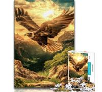 Puzzle da 1000 pezzi per adulti e adolescenti Aquila reale, aiuta il cervello a esercitare giocattoli avvincenti per coltivare la pazienza Decorazione perfetta 38x26cm