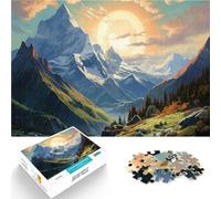 Puzzle da 1000 pezzi per adulti e adolescenti Arte delle montagne Fatto di legno,per età 14+ Giocattoli per l'intrattenimento in famiglia Giocattoli da regalo。misurare:50x75cm
