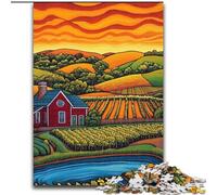 Puzzle da 1000 pezzi per adulti e adolescenti, arte rurale, giochi educativi, decorazione per la casa, ideale come regalo per tutta la famiglia (dimensioni 50x75cm)