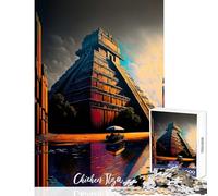 Puzzle da 1000 pezzi per adulti e adolescenti artistico Chichen Itza decorazione per la casa giocattoli regali di compleanno gioco impossibile decompressione intellettuale dimensioni 38x26cm