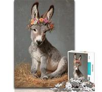 Puzzle da 1000 pezzi per adulti e adolescenti, asino da fattoria, 1000 pezzi per adulti, per un gioco giocattolo impegnativo e per famiglie (dimensioni 38x26cm)