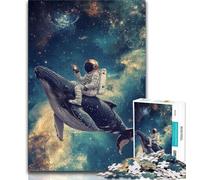 Puzzle da 1000 pezzi per adulti e adolescenti astronauta che cavalca una balena Puzzle da 1000 pezzi Relax Games è ideale come regalo per tutta la famiglia 26x38cm