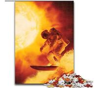 Puzzle da 1000 pezzi per adulti e adolescenti, astronauta che fa surf, giocattolo educativo intellettuale decompressivo, ideale come regalo per tutta la famiglia dimensioni 50x75cm