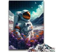 Puzzle da 1000 pezzi per adulti e adolescenti, astronauta in uno splendido paesaggio, giocattoli educativi per l'apprendimento, regali di compleanno unici per età 14+ 26X38CM