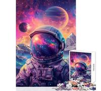 Puzzle da 1000 pezzi per adulti e adolescenti astronauta nello spazio decorazione per la casa giocattoli opere d'arte regali giochi divertenti migliorare l'amore tra coppie dimensioni 38x52cm