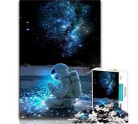 Puzzle da 1000 pezzi per adulti e adolescenti,astronauta seduto sulla luna,puzzle da 1000 pezzi,giocattoli da gioco,ogni pezzo è unico,gioco divertente e stimolante per tutta la famiglia (75x50cm)