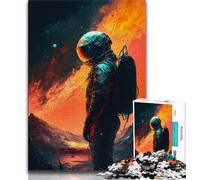 Puzzle da 1000 pezzi per adulti e adolescenti Astronauta spaziale perduto 1000 pezzi per adulti per ammazzare il tempo durante le vacanze con pezzi completamente interconnessi di forma casuale 38x26cm