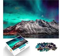 Puzzle da 1000 pezzi per adulti e adolescenti Aurora Boreale Natura Fatto di cartone Adatto a partire dai 14 anni Interessante riduzione dello stress regali per amici e familiari misurare：26x38cm