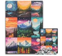 Puzzle da 1000 pezzi per adulti e adolescenti, Aurora Collage, puzzle in legno, regalo perfetto per compleanni, vacanze e decorazioni per la casa, 50x75cm