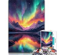 Puzzle da 1000 pezzi per adulti e adolescenti, Aurora Landscape Jigsaw, interessante riduzione dello stress, interazione genitore-figlio (dimensioni 75x50cm)