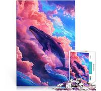 Puzzle da 1000 pezzi per adulti e adolescenti Balena nel cielo Fatto di cartone Adatto a partire dai 14 anni Giochi rilassanti Migliorare l'amore tra le coppie misurare：26x38cm/10.24 x 14.96pollice