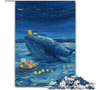 Puzzle da 1000 pezzi per adulti e adolescenti, Balene nel cielo notturno, per 14+ anni, gioco impegnativo come regalo per tutta la famiglia e gli amici (dimensioni 26x38cm)