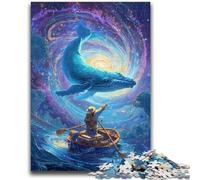 Puzzle da 1000 pezzi per adulti e adolescenti Balene nello spazio per bambini dai 14 anni in su Interessanti regali per ridurre lo stress per amici e familiari 50x75cm