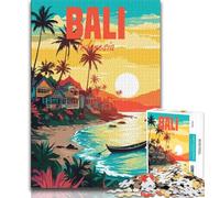 Puzzle da 1000 pezzi per adulti e adolescenti Bali Indonesia, giocattoli per la decorazione della casa antistress per trascorrere il tempo libero (38x26cm)