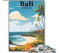 Puzzle da 1000 pezzi per adulti e adolescenti Bali Indonesia Viaggio Aiuta il cervello Esercita giocattoli avvincenti per coltivare la pazienza Interazione genitore-figlio (38x52cm) 1000 pezzi