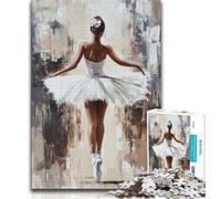 Puzzle da 1000 pezzi per adulti e adolescenti, ballerina, puzzle da 1000 pezzi, gioco di giocattoli, ogni pezzo è unico, gioco stimolante e divertente per tutta la famiglia (dimensioni 38x26cm)