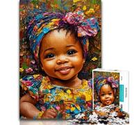 Puzzle da 1000 pezzi per adulti e adolescenti, bambina africana, giocattoli, giochi educativi, antistress, interazione genitore-figlio, 75x50cm