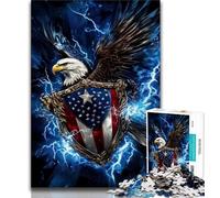 Puzzle da 1000 pezzi per adulti e adolescenti, bandiera americana, aquila, giocattoli, giochi educativi, antistress, interazione genitore-figlio, 38x26cm