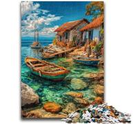 Puzzle da 1000 pezzi per adulti e adolescenti, barche su un'isola turistica, giochi di attività stimolanti per famiglie, giocattolo fai da te per decorazioni murali per la casa, regali 50X75CM