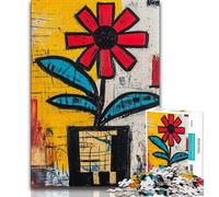 Puzzle da 1000 pezzi per adulti e adolescenti Basquiat Flowers Puzzle da 1000 pezzi per gioco educativo giocattolo da regalare a tutta la famiglia 75x50cm