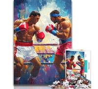 Puzzle da 1000 pezzi per adulti e adolescenti, battaglia di pugili, 1000 pezzi per adolescenti, antistress, sfida difficile, decorazione per la casa, giocattoli, 26x38cm