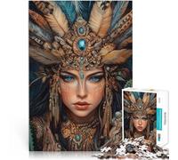 Puzzle da 1000 pezzi per adulti e adolescenti Bella principessa indiana Fatto di cartone Adatto a persone dai 14 anni in su Giochi di famiglia offerte come regali per tutta la famiglia