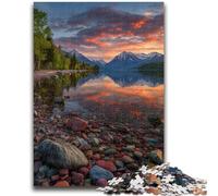 Puzzle da 1000 pezzi per adulti e adolescenti, bellissimo fiume di montagna, giochi educativi, decorazione per la casa, adatto per la decorazione del desktop, 50x75cm