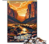Puzzle da 1000 pezzi per adulti e adolescenti Big Bend National Park, gioco educativo e sfida per migliorare la memoria per bambini dai 14 anni in su, 26x38cm