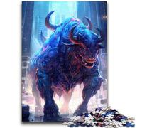 Puzzle da 1000 pezzi per adulti e adolescenti, bisonte gigante, toro, difficile da completare ma divertente e umoristico gioco educativo per compleanni, 50x75cm