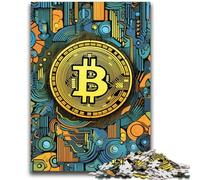Puzzle da 1000 pezzi per adulti e adolescenti, Bitcoin d'oro, giocattoli educativi per l'apprendimento, regali di compleanno unici per età 14+ 50X75CM
