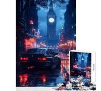 Puzzle da 1000 pezzi per adulti e adolescenti BMW ME sotto la pioggia notte a Londra con Bigben decorazioni per la casa giocattoli opere d'arte regali giochi divertenti migliorare l'amore tra coppie