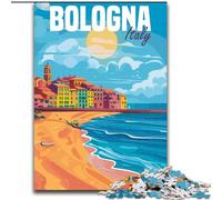 Puzzle da 1000 pezzi per adulti e adolescenti Bologna Italia, per bambini dai 14 anni in su, giocattoli educativi per l'apprendimento, giochi per famiglie, regalo di compleanno, 26x38cm