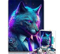 Puzzle da 1000 pezzi per adulti e adolescenti Boss Wolf in Suit Puzzles giochi educativi per famiglie regalo per la decorazione della casa 75x50cm