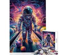 Puzzle da 1000 pezzi per adulti e adolescenti bowling astronauti pianeti decorazioni per la casa giocattoli regali di compleanno gioco impossibile decompressione intellettuale dimensioni 50x75cm