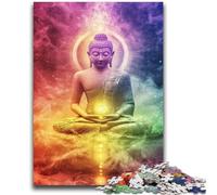 Puzzle da 1000 pezzi per adulti e adolescenti, Buddha arcobaleno, gioco educativo, giocattolo, decorazione unica per la casa e regali, 26x38cm