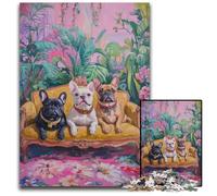 Puzzle da 1000 pezzi per adulti e adolescenti, Cane sul divano, Puzzle in legno per adulti e adolescenti, Giocattoli educativi per l'apprendimento, Giochi per famiglie, 50x75cm