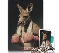 Puzzle da 1000 pezzi per adulti e adolescenti, canguro pugile, giocattoli educativi per l'apprendimento, giochi per famiglie, gioco educativo per compleanno, Natale (38x26cm)