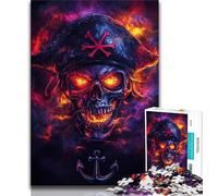 Puzzle da 1000 pezzi per adulti e adolescenti Capitano pirata al neon da 1000 pezzi per adulti, educativo e didattico, ideale come regalo per tutta la famiglia (dimensioni 38x26cm)