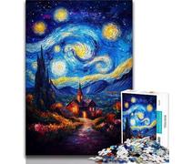 Puzzle da 1000 pezzi per adulti e adolescenti, castello notturno nel cielo, puzzle per adolescenti, antistress, per trascorrere il tempo libero, interazione genitore-figlio (dimensioni 38x26cm)