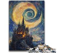 Puzzle da 1000 pezzi per adulti e adolescenti Castello sotto le stelle per bambini dai 14 anni in su Gioco impossibile Regalo di compleanno di Natale 50x75cm
