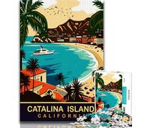 Puzzle da 1000 pezzi per adulti e adolescenti, Catalina Island, California, antistress, sfida difficile, migliora l'amore tra coppie, 50x75cm