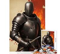 Puzzle da 1000 pezzi per adulti e adolescenti cavaliere corazzato con spada decorazione per la casa giocattoli opere d'arte regali giochi divertenti migliorare l'amore tra coppie dimensioni 38x52cm