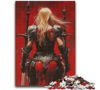 Puzzle da 1000 pezzi per adulti e adolescenti, cavaliere guerriera, puzzle da 1000 pezzi, gioco stimolante, ideale come regalo per tutta la famiglia (50x75cm)