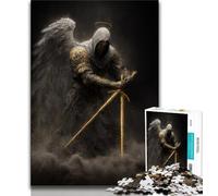 Puzzle da 1000 pezzi per adulti e adolescenti Cavaliere medievale Angelo 1000 pezzi per adulti per ammazzare il tempo durante le vacanze con pezzi completamente interconnessi di forma casuale 75x50cm