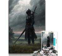 Puzzle da 1000 pezzi per adulti e adolescenti Cavaliere Nero, antistress, per ammazzare il tempo in casa, per migliorare l'amore tra coppie, 38x26cm