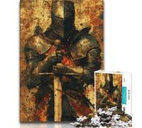 Puzzle da 1000 pezzi per adulti e adolescenti Cavalieri medievali, antistress, per trascorrere il tempo libero e interagire con i genitori, 38x26cm