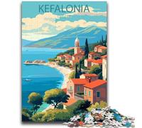 Puzzle da 1000 pezzi per adulti e adolescenti Cefalonia Grecia Puzzle per adulti, antistress Sfida difficile Regali di Babbo Natale segreto (26x38cm)